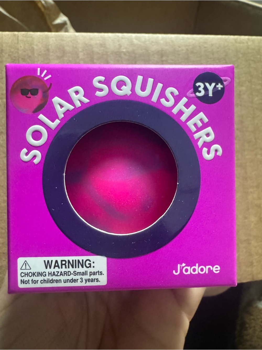J’Adore Solar Squishers Pink and Purple Sensory Toy, new